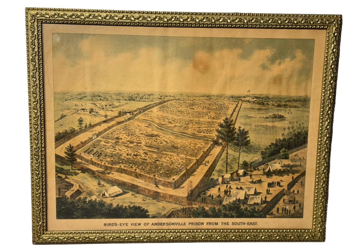 CIVIL WAR LITHOGRAPH ANDERSONVILLE PRISON - MORTON