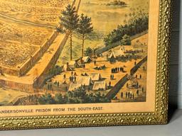 CIVIL WAR LITHOGRAPH ANDERSONVILLE PRISON - MORTON