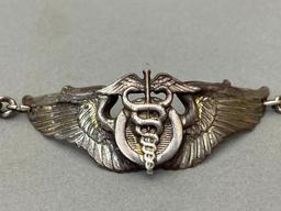 WWII AAF STERLING FLIGHT SURGEON WINGS - BRACELET