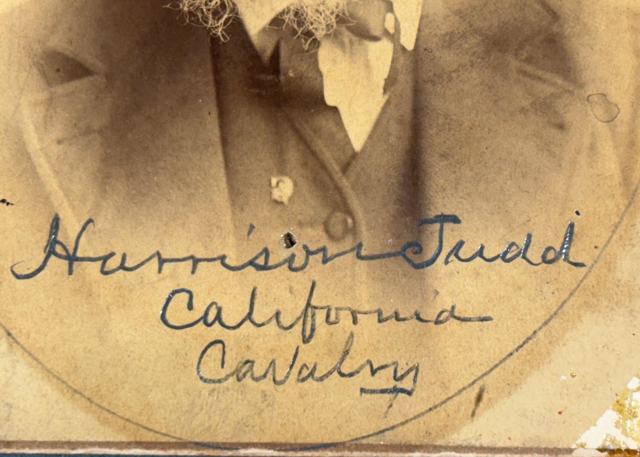 CABINET CARD 1ST CALIFORNIA CAVALRY CIVIL WAR VET - INDIAN FIGHTER