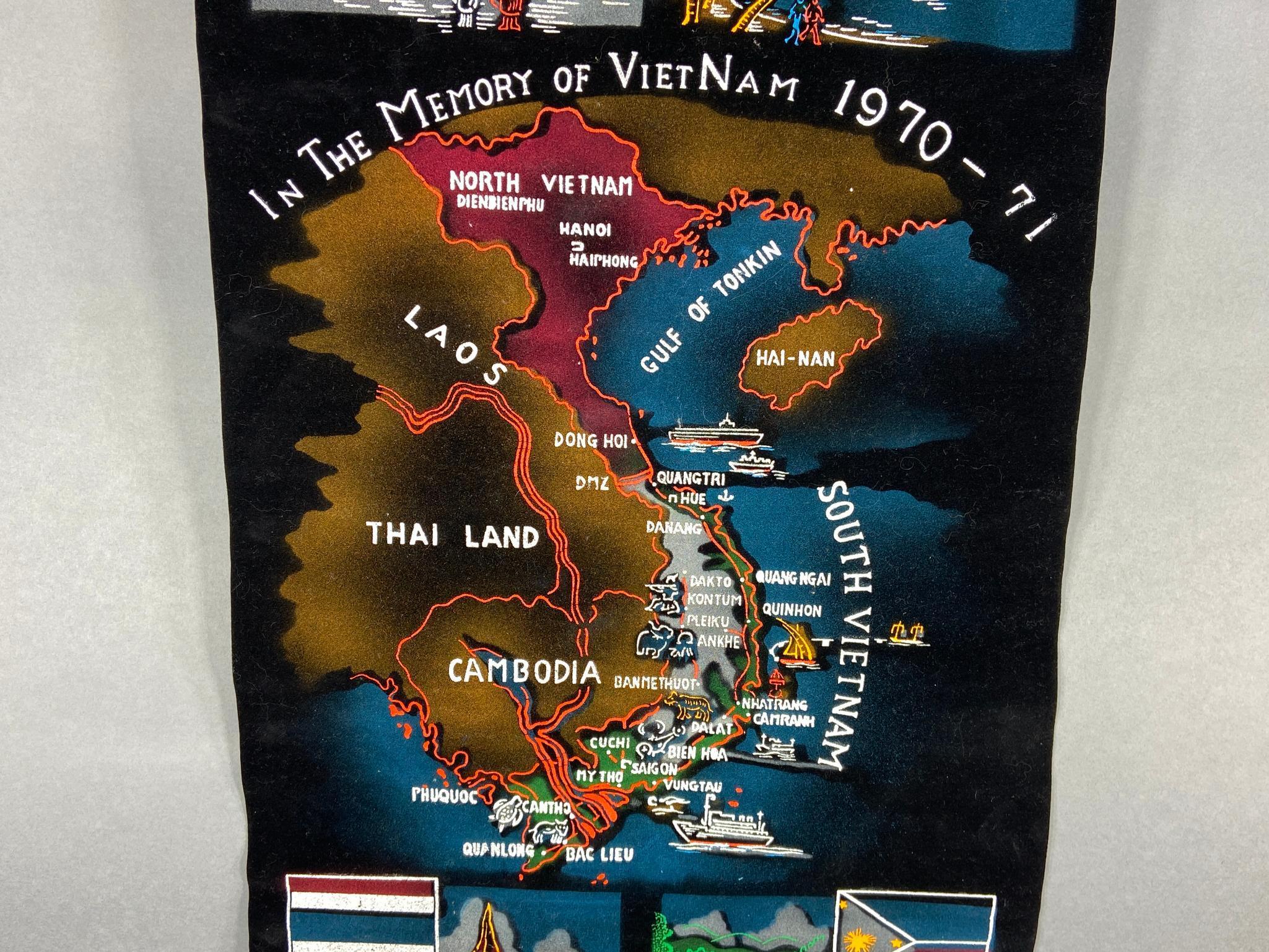 VIETNAM WAR U.S SOLDIER SOUVENIR TAPESTRY