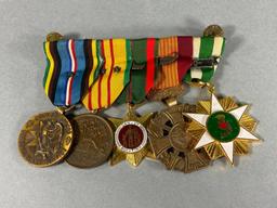 VIETNAM WAR VANGUARD MEDAL BAR W/ 5 MEDALS