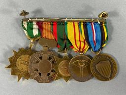 VIETNAM WAR VANGUARD MEDAL BAR W/ 5 MEDALS