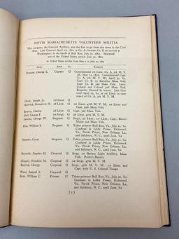 CIVIL WAR SPAN-AM ROSTER BOOK CONCORD MASS. 1908