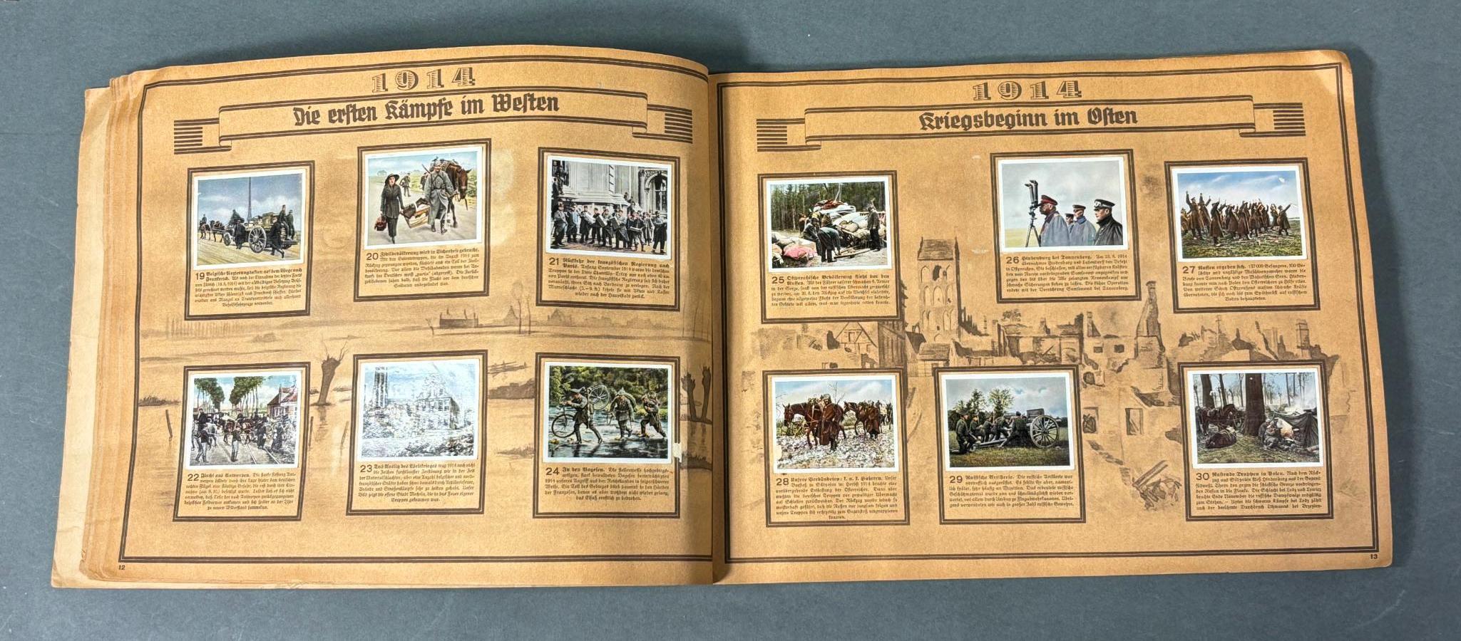 WWI GERMAN CIGARETTE CARD ALBUM DER WELTKRIEG