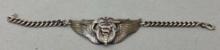 WWII AAF STERLING FLIGHT SURGEON WINGS - BRACELET