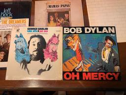 Group of 15 Records - Bob Dylan, Mamas & Papas, George Carlin, Jeff Beck, & More