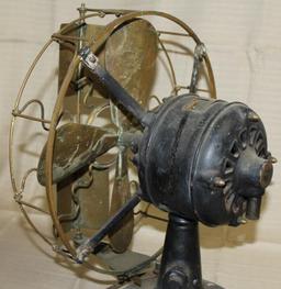 Early Westinghouse fan, brass vane in front to