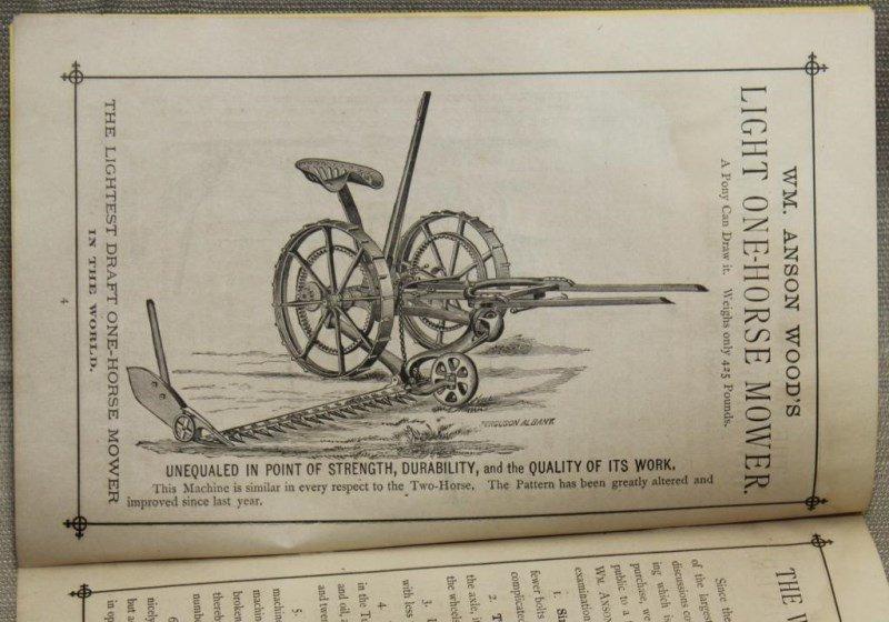 1879 Wm. Anson Wood's Improved Mowers and