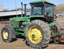 1983 JD 4650 MFWD tractor, 3 remotes, 14 frt wts