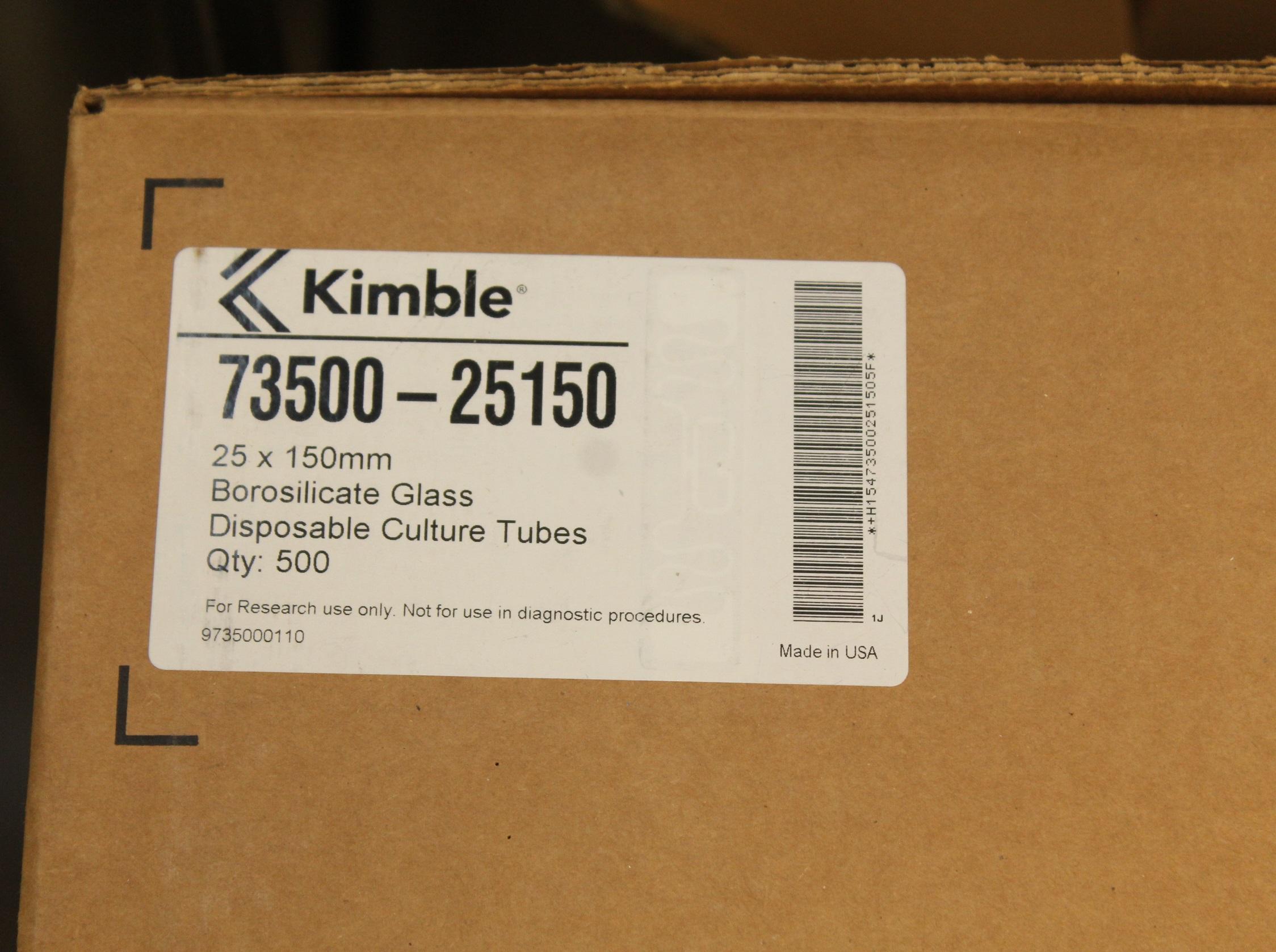 Kimble 73500-25150, 25x150mm Borosilicate