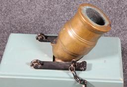 Cast Bronze Mortar with 2.30" bore, a .784" thick rim with a tapered chamber approx 5" deep.