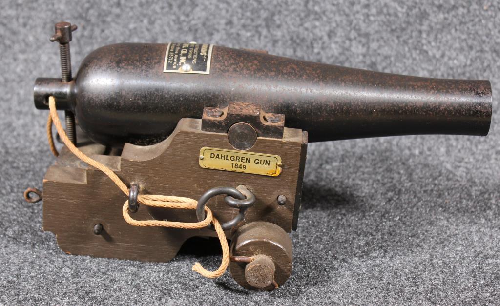 A & K Mfg. Co. Inc. miniature functioning desk cannon.  Modeled after the Dahlgren Gun of 1849.