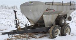 Lanco LS1750 Stainless Steel fert./lime spreader tandem axle, w/Shur-lok roll tarp