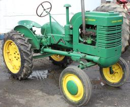 1944 JD LA tractor, Serial No. 8080