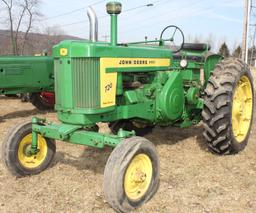 1957 JD 720 Diesel tractor, fenders, 3 pt., wf, Starting Engine, Serial No. 7205620