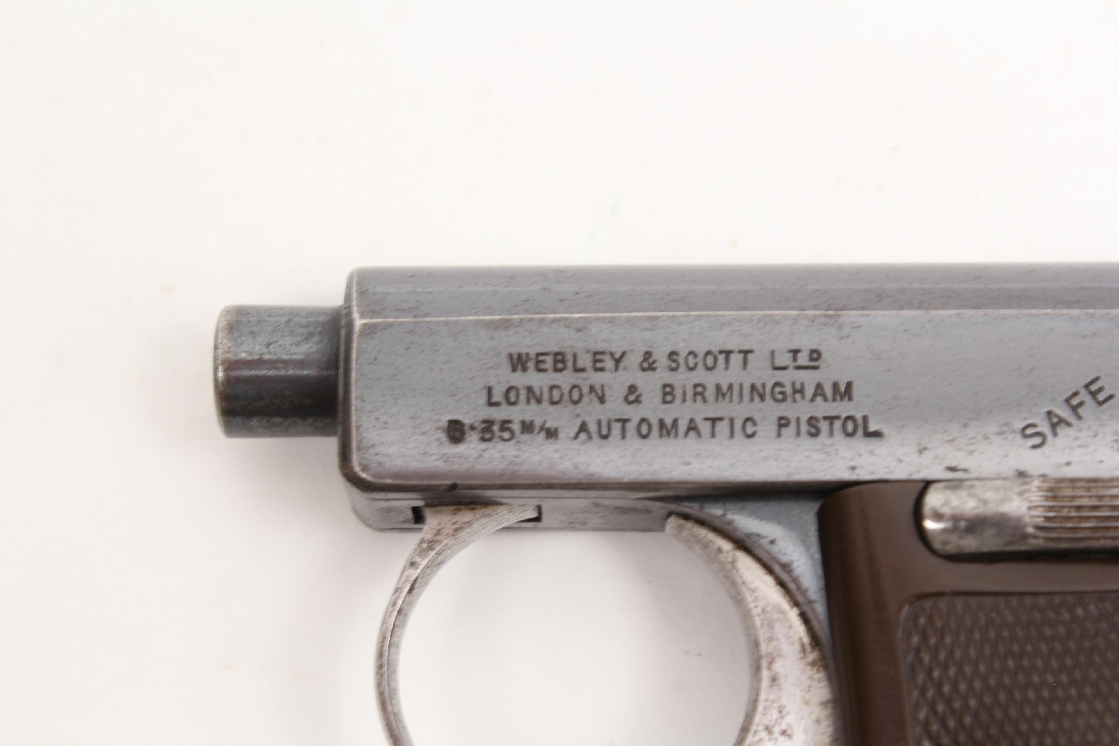 Webley & Scott, Model 1907 Vest Pocket, 6.35mm, s/n 95978, pistol,