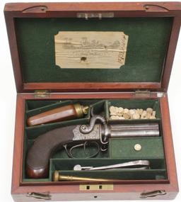 *Cased Mills & Son-London, Swivel Barrel Pepperbox