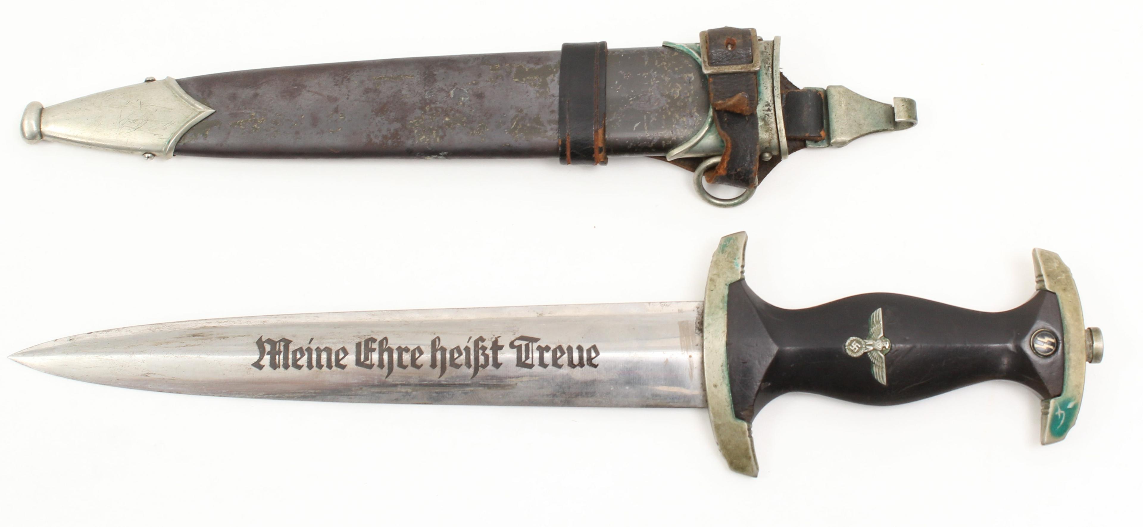 SS Dagger - Wonderful World War II German SS Honor Dagger in untouched attic find condition.