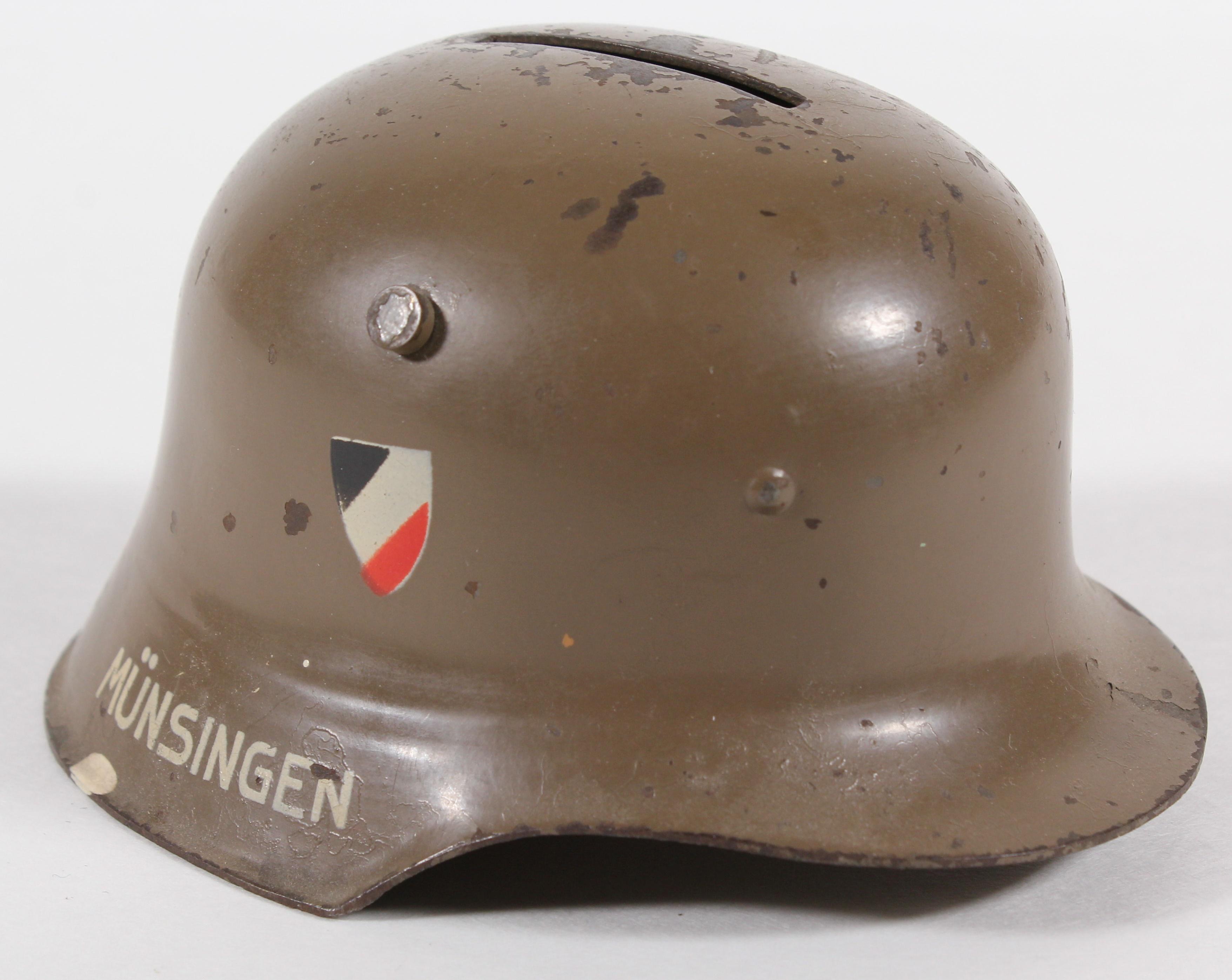 Model 1916 German helmet bank