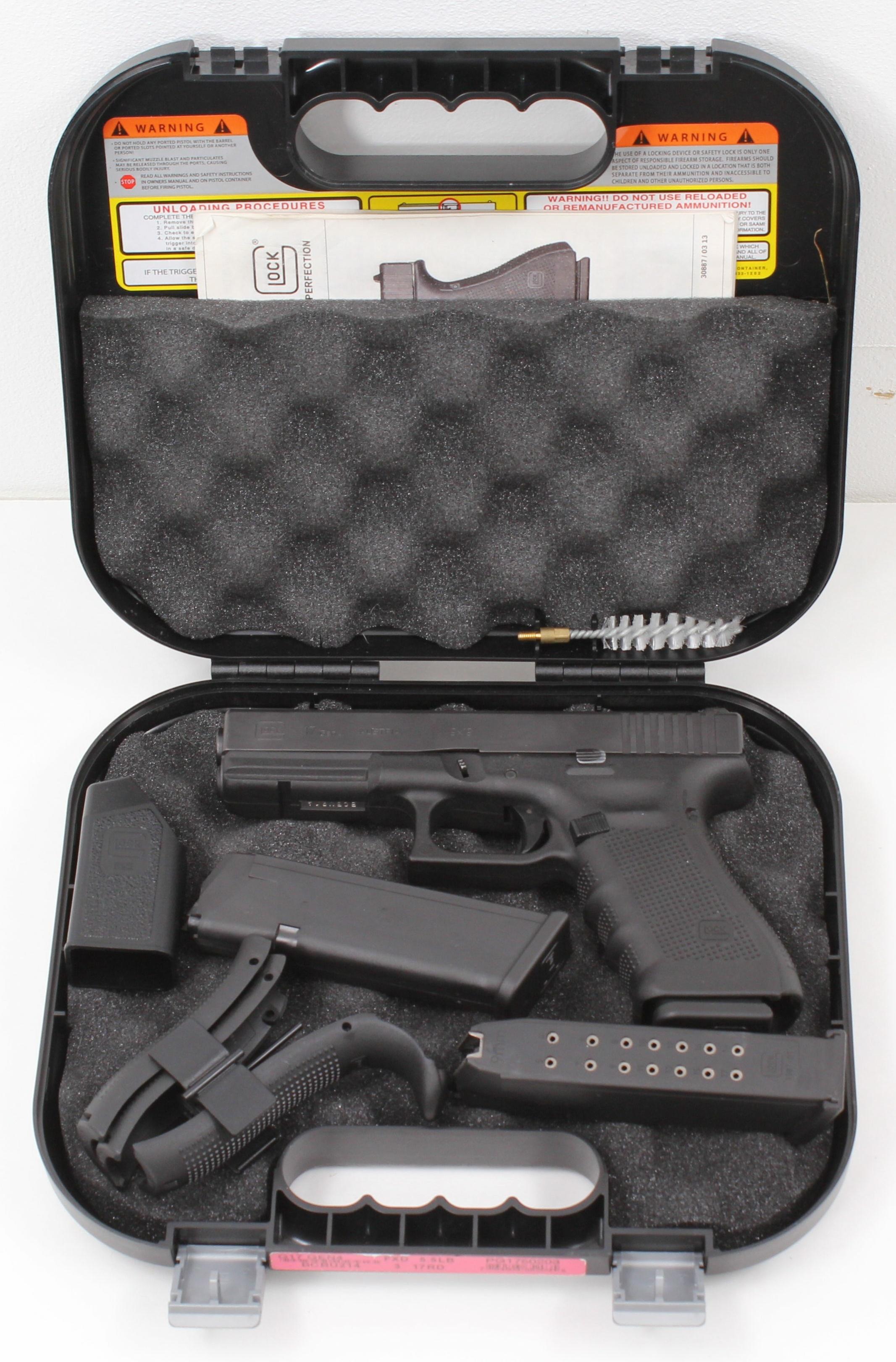 Glock, Model 17 Gen 4, 9 mm, s/n BCBU214, pistol, brl length 4.5", very good plus condition