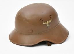Luftschutz M38 helmet as a SA, showing wear and repaint