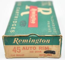 .45 Auto Rim ammunition - 1 box Remington