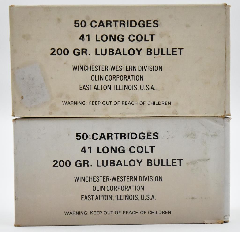 41 Long Colt ammunition - (2) boxes Winchester -