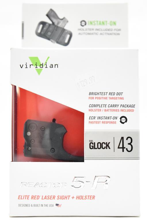 Glock 43 Viridian Reactor 5-R Elite red laser