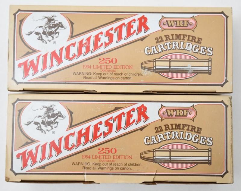 .22 WRF ammunition, (2) boxes, Winchester, 1994 Limited Edition, 45 grain, lead Lubaloy, 250 rounds 