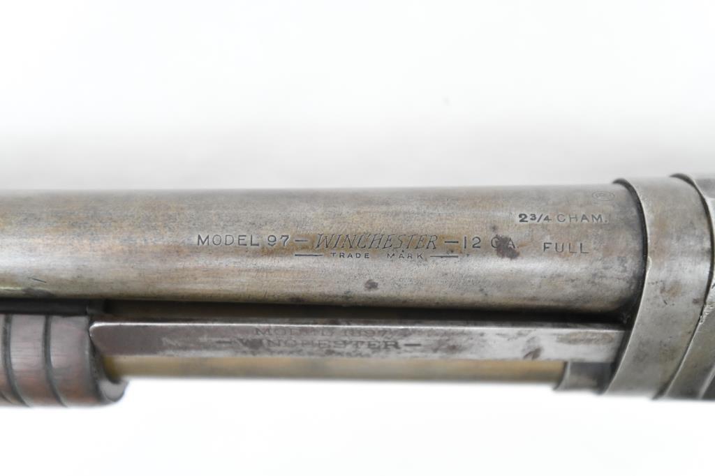 Winchester, Model 1897, 12 ga, s/n 912558, shotgun, brl length 30", good condition,