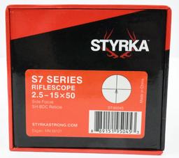 Styrka S7 Series 2.5-15x50 rifle scope, side focus, SH-BDC Reticle ST-95045,