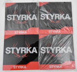 Lot of (4) Styrka acrylic 6" x 6" counter displays