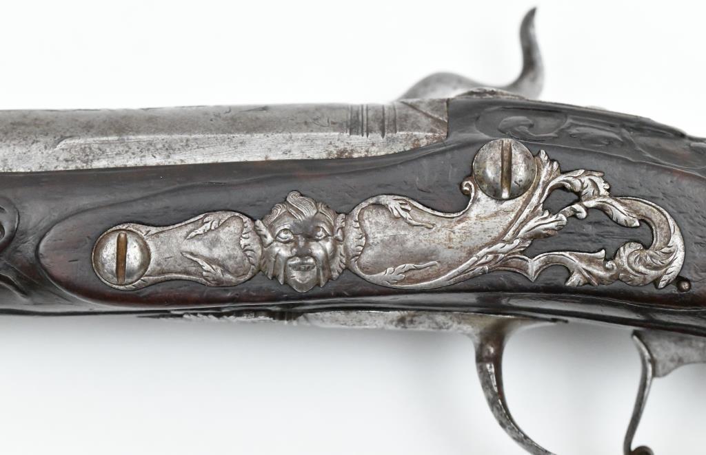 * A. Glavcha Italian, Elaborately Embellished Gentleman's Pistol, .62 cal, s/n 48, muzzleloading