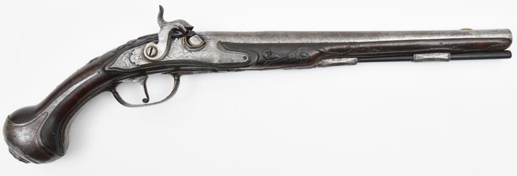 * A. Glavcha Italian, Elaborately Embellished Gentleman's Pistol, .62 cal, s/n 48, muzzleloading