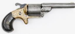 * Cased Moore's Patent Firearm Co., TEAT-Fire Pocket Revolver, .32 cal test-fire, s/n 10048,