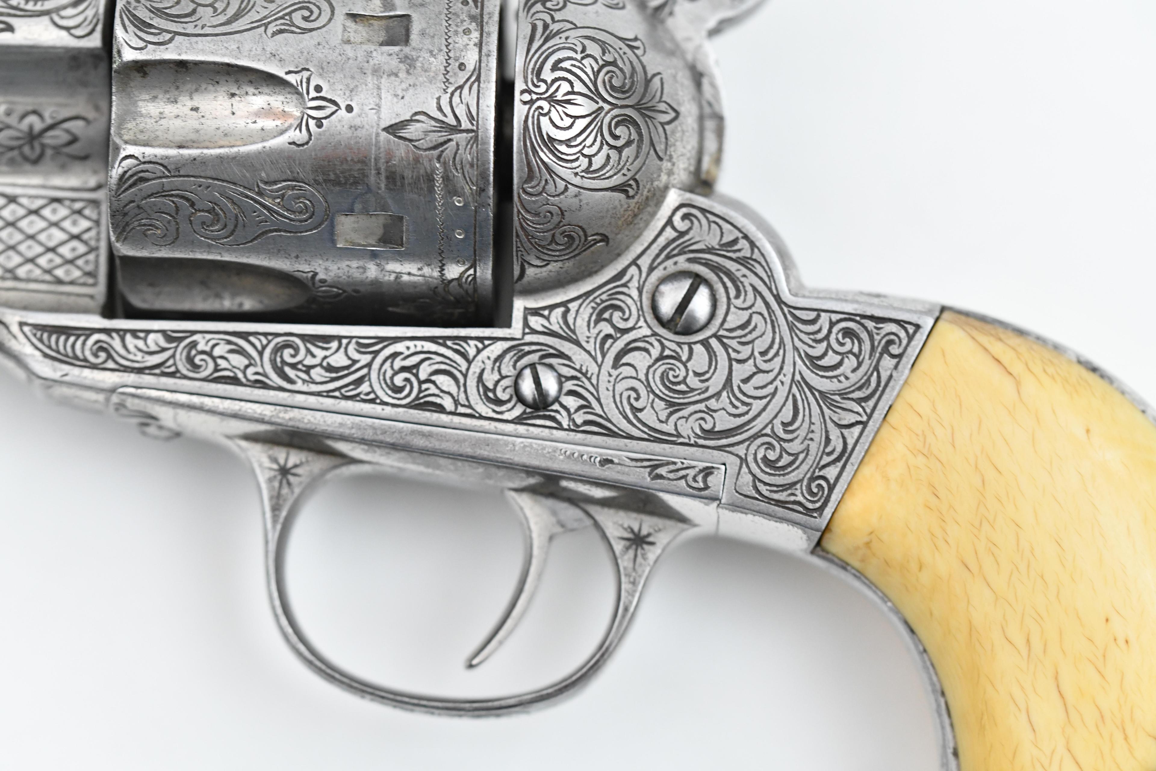 *Engraved E. Remington & Sons, single action revolver.