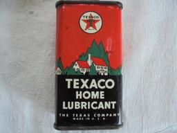 VINTAGE TEXACO ADVERTISING HOUSEHOLD OIL CAN-4 OZ SIZE-QUITE GRAPHIC