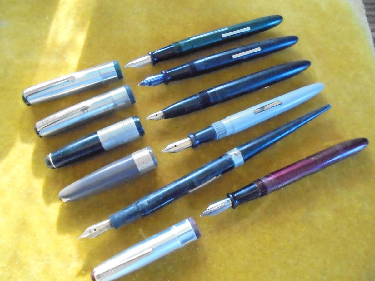 6 'AS IS" FOUNTAIN PENS FOR PARTS