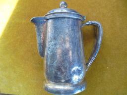 OLD ERIE RAILROAD TEA POT-SILVER PLATED-NICKS AND TARNISH