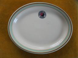 VINTAGE OVAL 8 1/2 INCH SIDE PLATE FROM "NORTHERN PACIFIC RAILWAY"-QUITE NICE