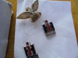 6 OLD INTERNATIONAL HARVESTER LAPEL PINS=10 YEAR SERVICE--1963 GLOBAL CHALLENGER---EAGLE---ETC