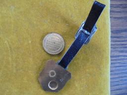OLD AMERICAN LEGION TOKEN AND A VFW WATCH FOB WITH GOOD LEATHER