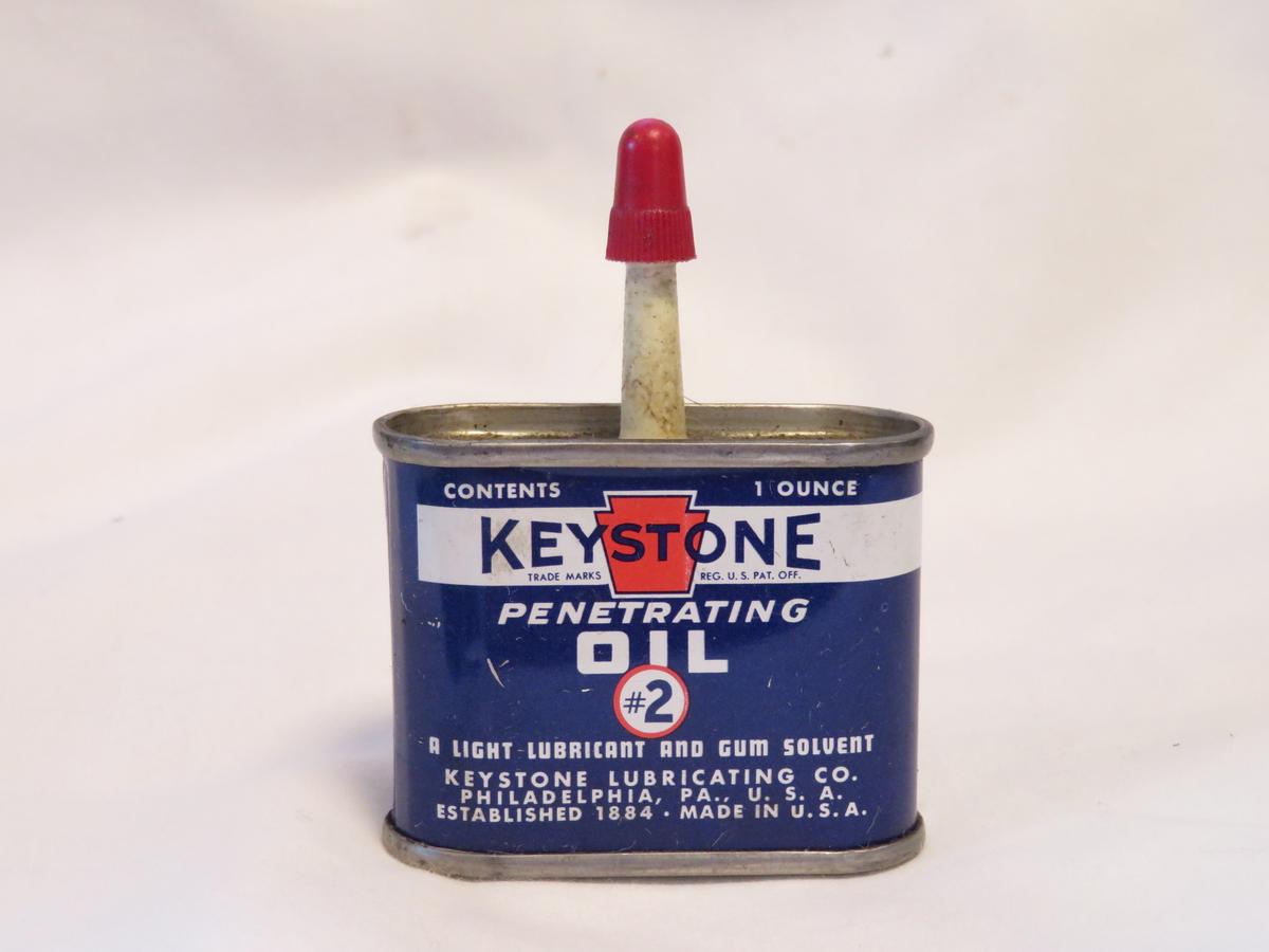 KEYSTONE # 2 PENETRATING OIL ADVERTISING TIN