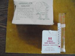 VINTAGE HARD PLASTIC ADV. "I-H" RAIN GAUGE IN BOX-LOOKS NEVER USED