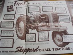 1949 SHEPPARD FARM TRACTOR ADVERTISING FOLDER-QUITE NICE AND ODD BRAND