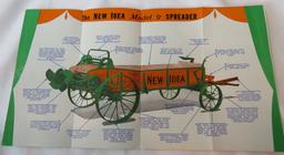 NEW IDEAL MODEL 9 HORSE DRAWN  MANURE SPREADER - FOLD OUT SALES BROCHURE
