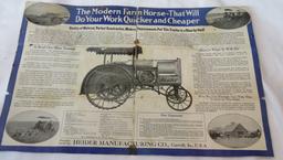 "THE HEIDER TRACTOR" - SALES LITERATURE - EARLY & RARE