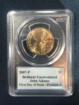 2007 P JOHN ADAMS PCGS POSITION A FIRST DAY ISSUE