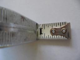 VINTAGE "TROJAN HYBRIDS" ADVERTISING POCKET TAPE MEASURE-WORKS